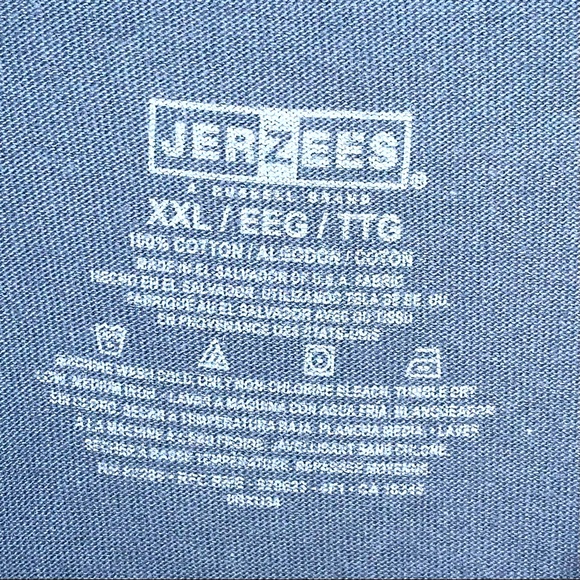 NWOT slate blue 100% cotton ultra-soft Jerzees long-sleeve t-shirt - Picture 4 of 4